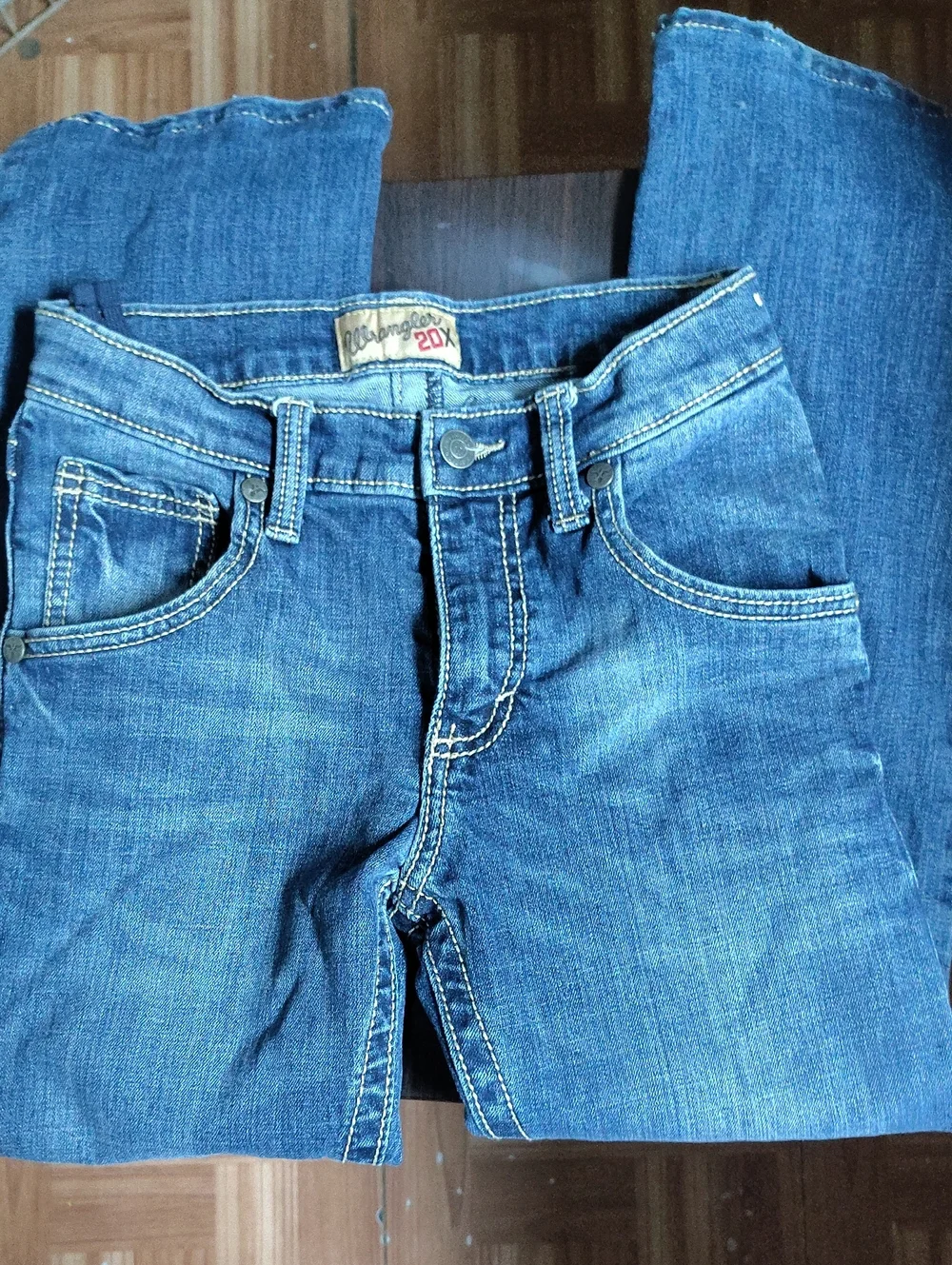 Wrangler 20X Kids Blue Denim Jeans Size 11